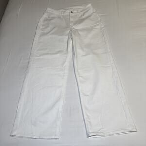 Old Navy WOW High Rise Wide Leg Jeans Stretch Womens Size 14 White Denim NWT